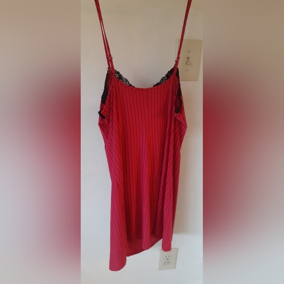 VTG Linea Donatella red slip lingerie nightgown Size M - Picture 4 of 6